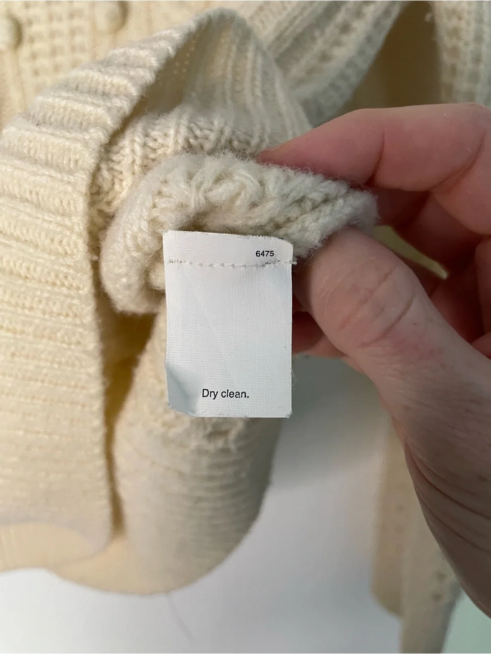 J.Crew 100% Lambswool Cable Knit Pom Pom Sweater Cream Small
